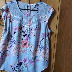 Sleeveless floral top